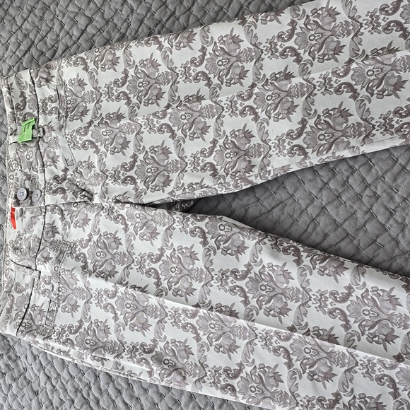 Anthropologie Cartonnier Silver Brocade Crop Pant - Picture 5 of 15